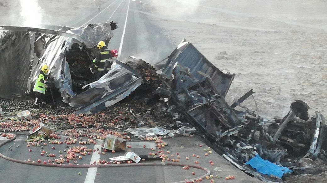 Photo of Tragedia carretera: Chofer muere calcinado