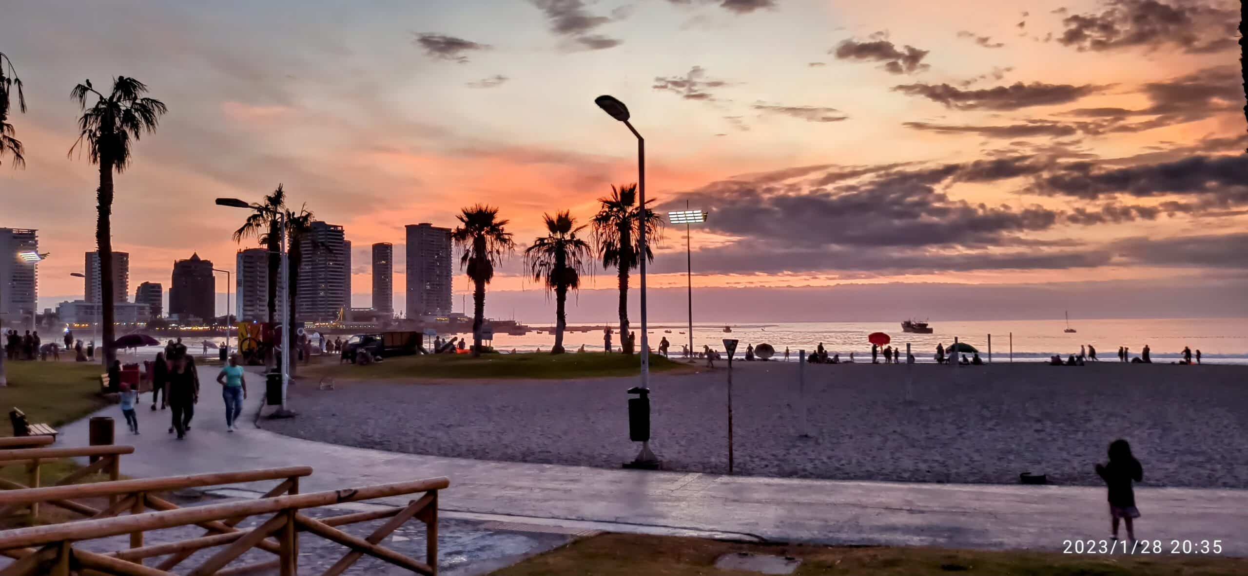 Atardecer, iquique. Calentamiento global